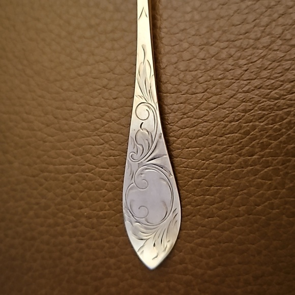 VTG L. GULLHAGEN Nordic 830S Sterling Silver Signed Engraved Collector's Spoon - Picture 6 of 6